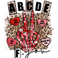 Abcdefu Skeleton Hand - Ready To Press Sublimation Transfer Print Sublimation