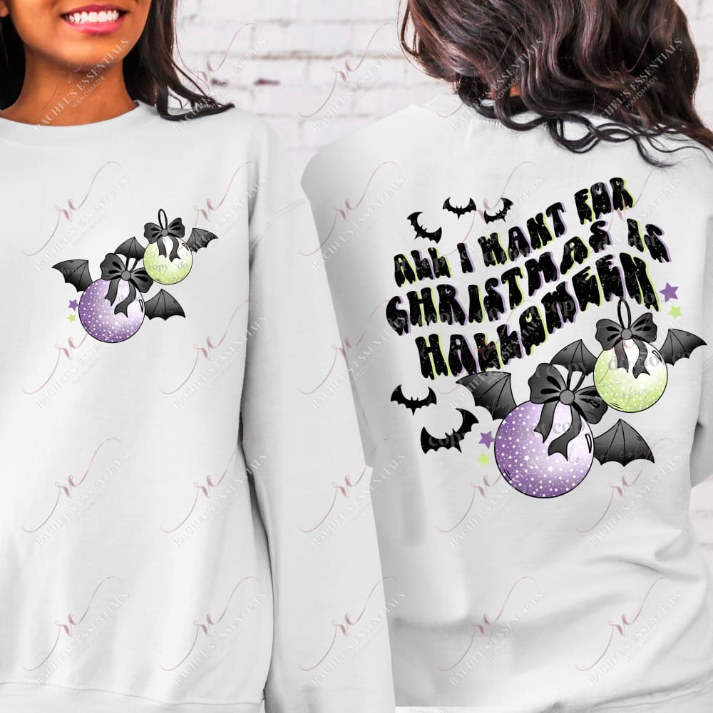 All I Want For Christmas Is Halloween - Clear Cast Decal