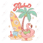 Aloha Summer- Clear Cast Decal