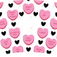 Anti-Valentine Conversation Hearts - Cold Cup Wrap Cold