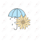 April Showers Bring May Flowers Pocket - Ready To Press Sublimation Transfer Print Sublimation