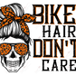 Bike Hair Dont Care Skull - Ready To Press Sublimation Transfer Print Sublimation