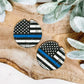 Blue Line Flag Police Car Coaster - Ready To Press Sublimation Transfer Print Sublimation