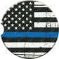 Blue Line Flag Police Car Coaster - Ready To Press Sublimation Transfer Print Sublimation