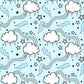 Blue Skies - Ready To Press Sublimation Transfer Print Seamless 12/23 Sublimation