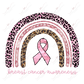Breast Cancer Awareness Rainbow - Ready To Press Sublimation Transfer Print Sublimation