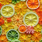 Bright Quilled Fruit-Ready To Press Sublimation Transfer Print Sublimation