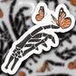 Butterflies And Skeleton Hand - Sticker
