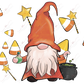 Candy Corn Gnome - 16Oz Vinyl Libbey Wrap