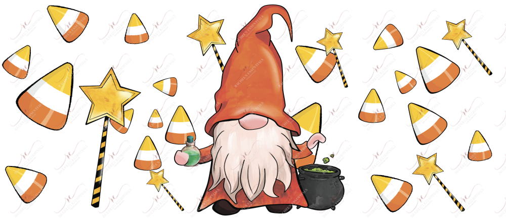 Candy Corn Gnome - 16Oz Vinyl Libbey Wrap