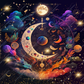Boho Celestial Moon- Ready To Press Sublimation Transfer Print Sublimation