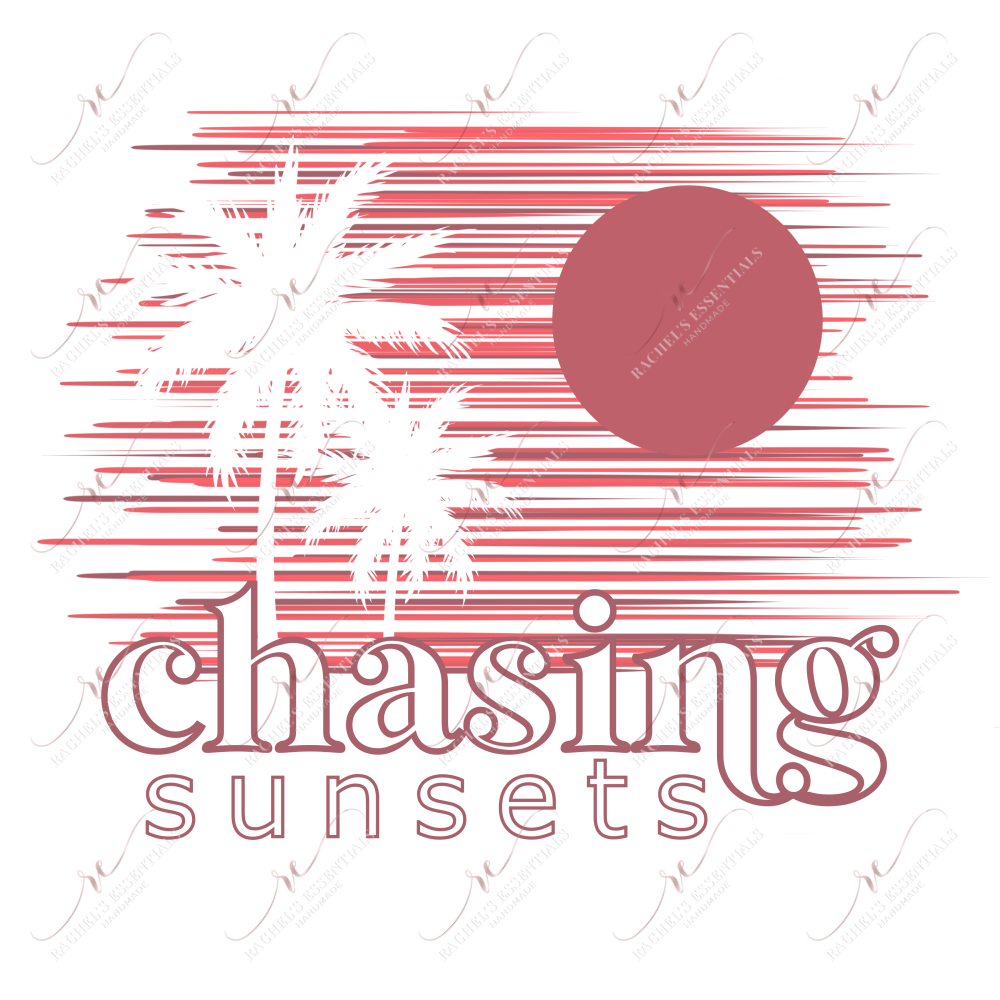 Chasing Sunsets (Pink)- Clear Cast Decal
