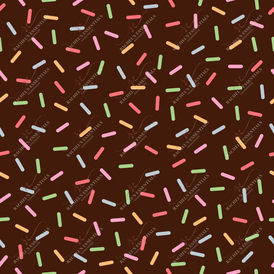 Chocolate Mixed Sprinkles - Ready To Press Sublimation Transfer Print Sublimation