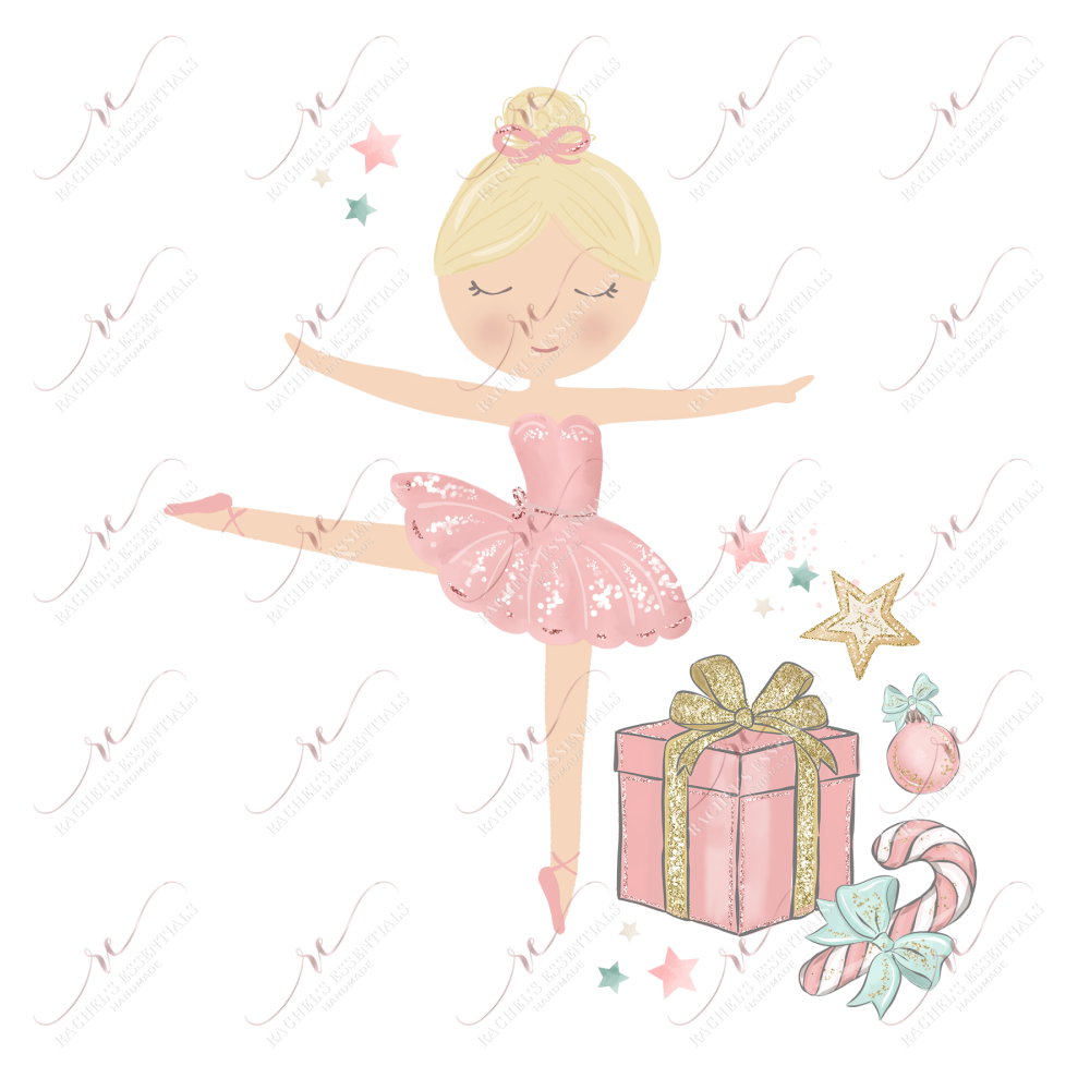 Christmas Ballerina - Clear Cast Decal