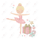 Christmas Ballerina - Ready To Press Sublimation Transfer Print Sublimation
