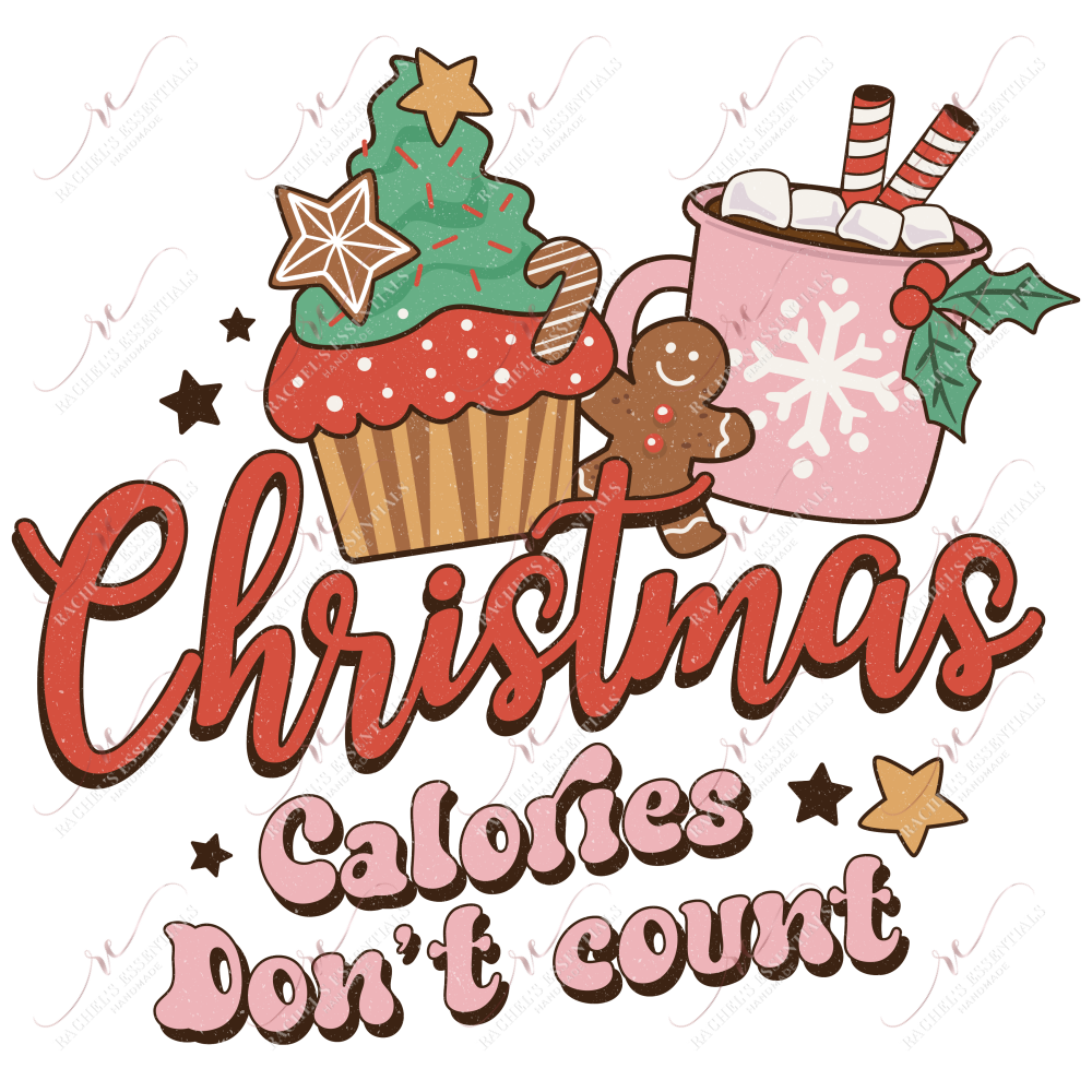 Christmas Calories Dont Count - Clear Cast Decal
