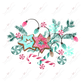 Christmas Floral - Clear Cast Decal