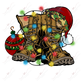 Christmas Lights Military Boots - Ready To Press Sublimation Transfer Print Sublimation
