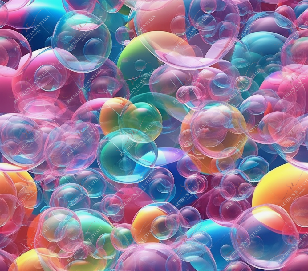 Crystal Glass Bubbles - Ready To Press Sublimation Transfer Print Seamless Sublimation