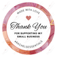 Custom Tag Thank You Stickers