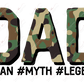 Dad Man Myth Legend Camo - Sublimation Print Transfer Ready To Press