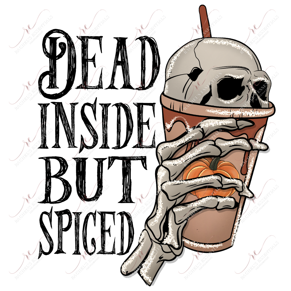 Dead Inside But Spiced - Clear Cast Decal
