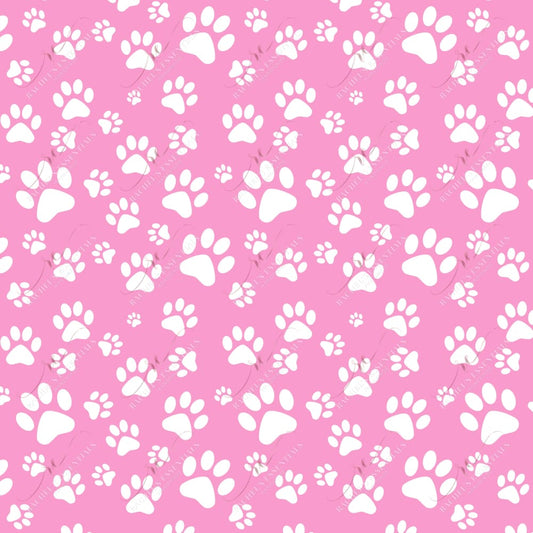 Dog Paws Pink - Ready To Press Sublimation Transfer Print Sublimation