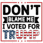 Don’t Blame Me - Clear Cast Decal