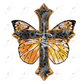 Faith Cross Butterfly - Htv Transfer
