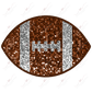 Faux Sequin Football - Ready To Press Sublimation Transfer Print Sublimation