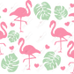 Flamingos And Leaves - Cold Cup Wrap