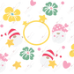 Floral Santa - Cold Cup Wrap Cold