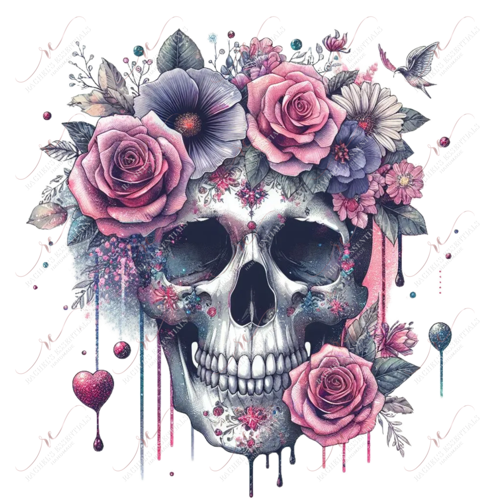Floral skull decal – Rachel's Essentials