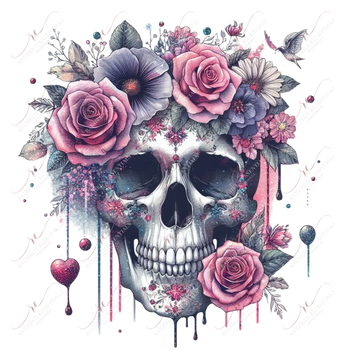 Floral skull decal – Rachel's Essentials