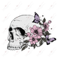 Floral Skull - Htv Transfer