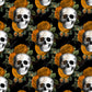 Floral Skull Orange - Vinyl Wrap