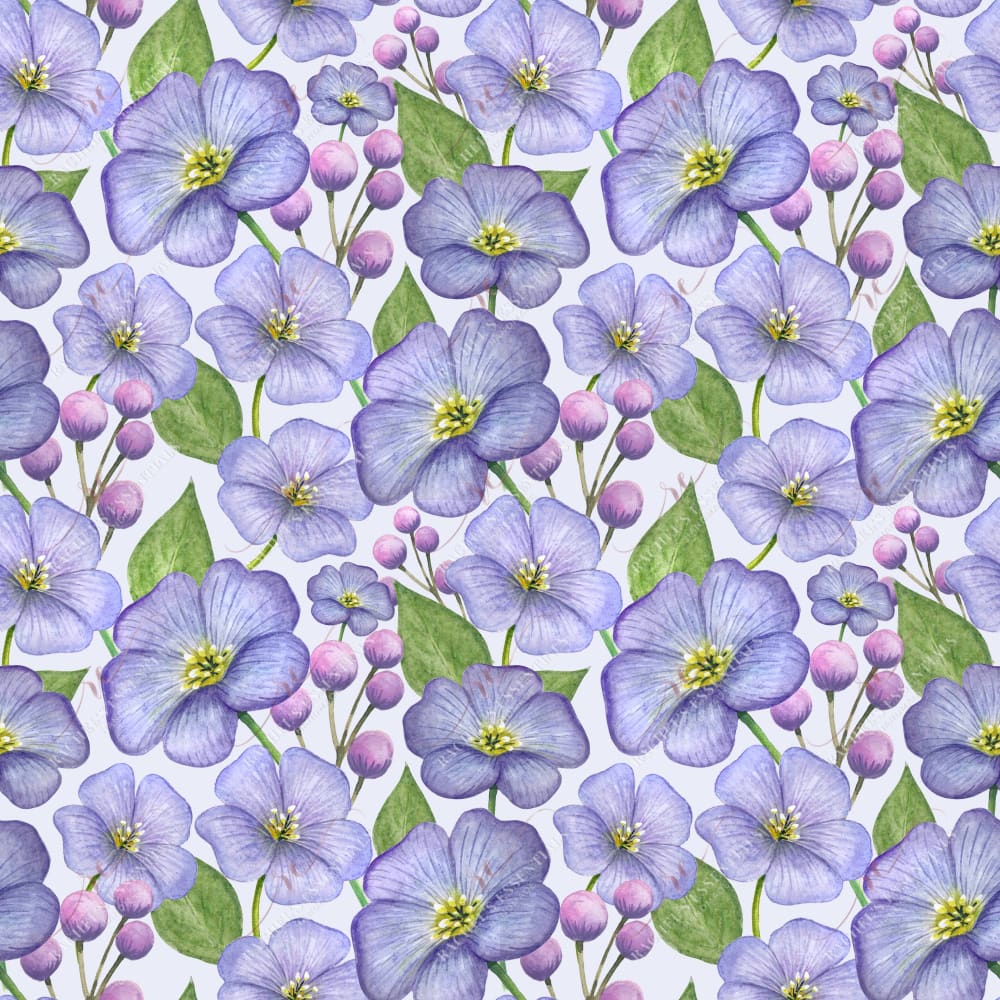 Flowers Purple - Ready To Press Sublimation Transfer Print Sublimation