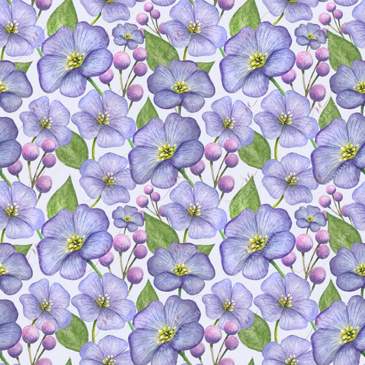 Flowers Purple - Ready To Press Sublimation Transfer Print Sublimation