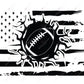 Football And Flag - Ready To Press Sublimation Transfer Print Sublimation