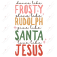 Frosty Rudolph Santa Jesus - Clear Cast Decal