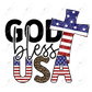 God Bless Usa Cross - Ready To Press Sublimation Transfer Print Sublimation