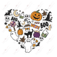 Halloween Heart - Clear Cast Decal