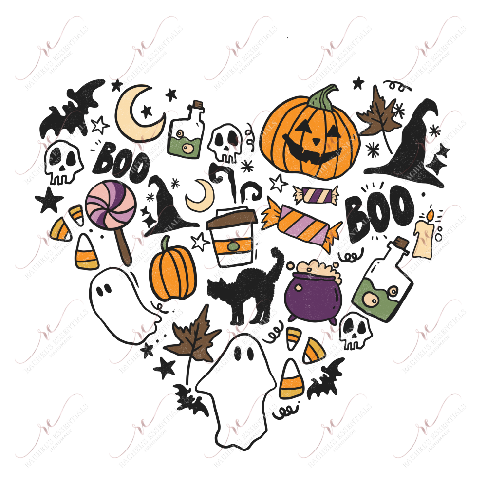 Halloween Heart - Clear Cast Decal