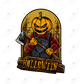 Halloween Pumpkin Head Ax - Ready To Press Sublimation Transfer Print Sublimation