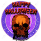 Happy Halloween Skull - Ready To Press Sublimation Transfer Print Sublimation
