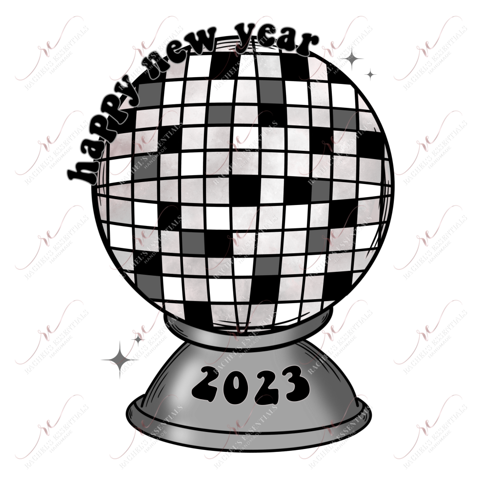 Happy New Year - Clear Cast Decal