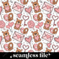 Heart Bear - Ready To Press Sublimation Transfer Print Seamless 11/23 Sublimation