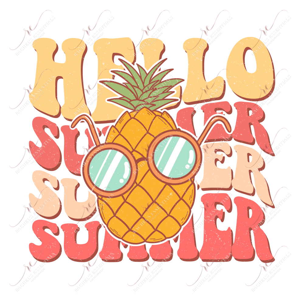 Hello Summer Summer- Clear Cast Decal