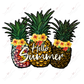 Hello Summer Pineapples - Clear Cast Decal