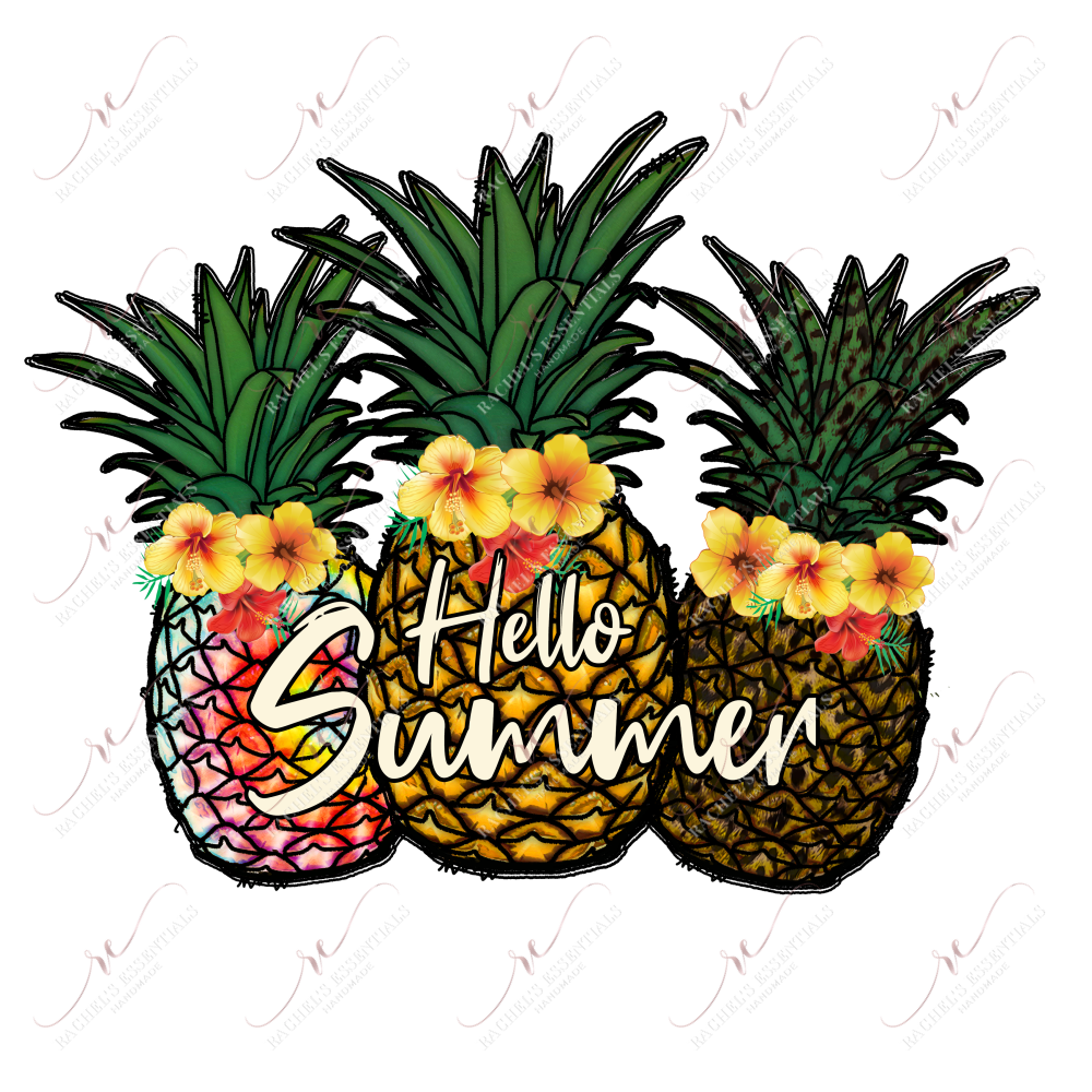 Hello Summer Pineapples - Htv Transfer
